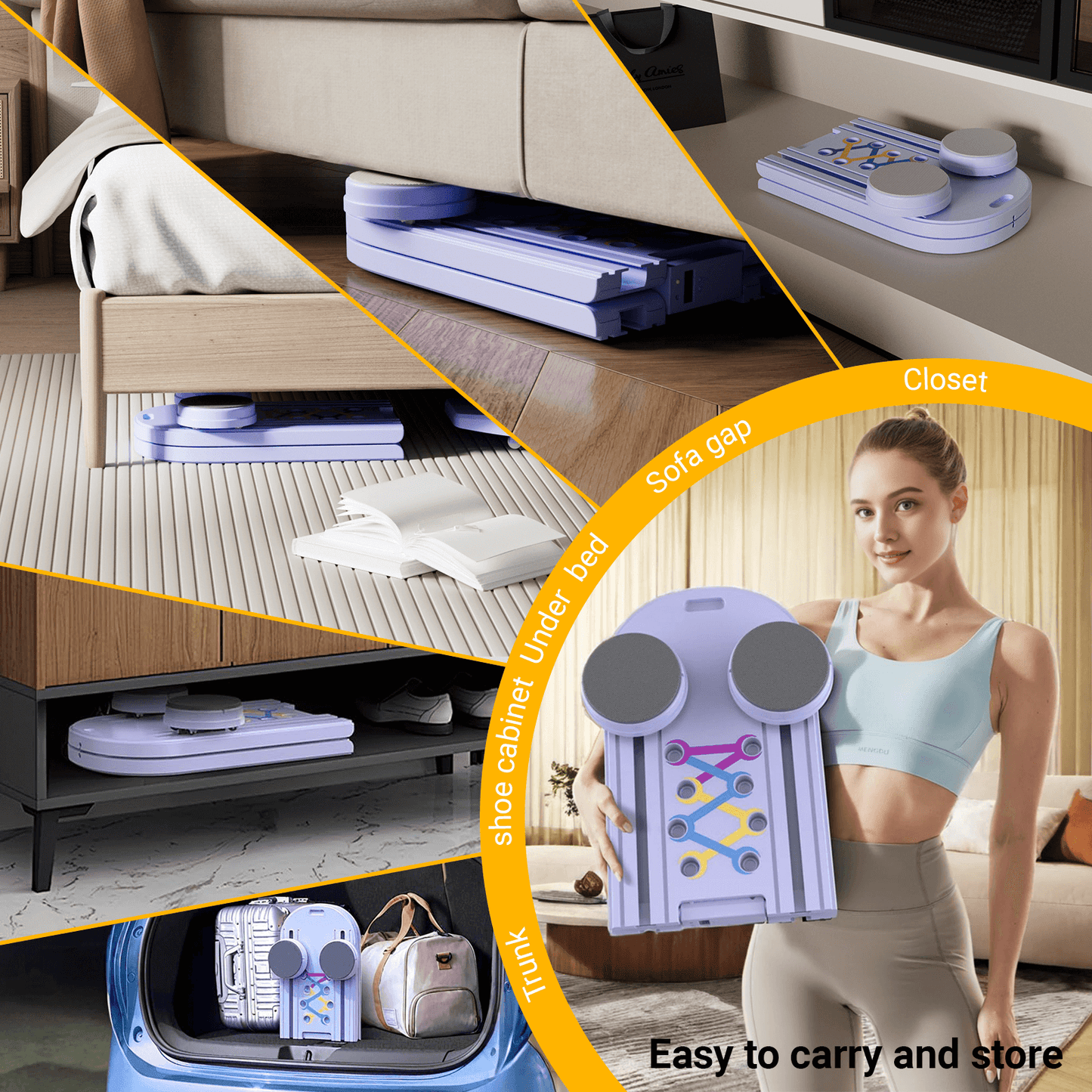 Pilates Reformer Sets Pilates Board 6in1 Multifunctional Abdominal core Trainer Workout Equipment,Exercise Board Foldable Ab Board Trainer Pilates Exercise Machine